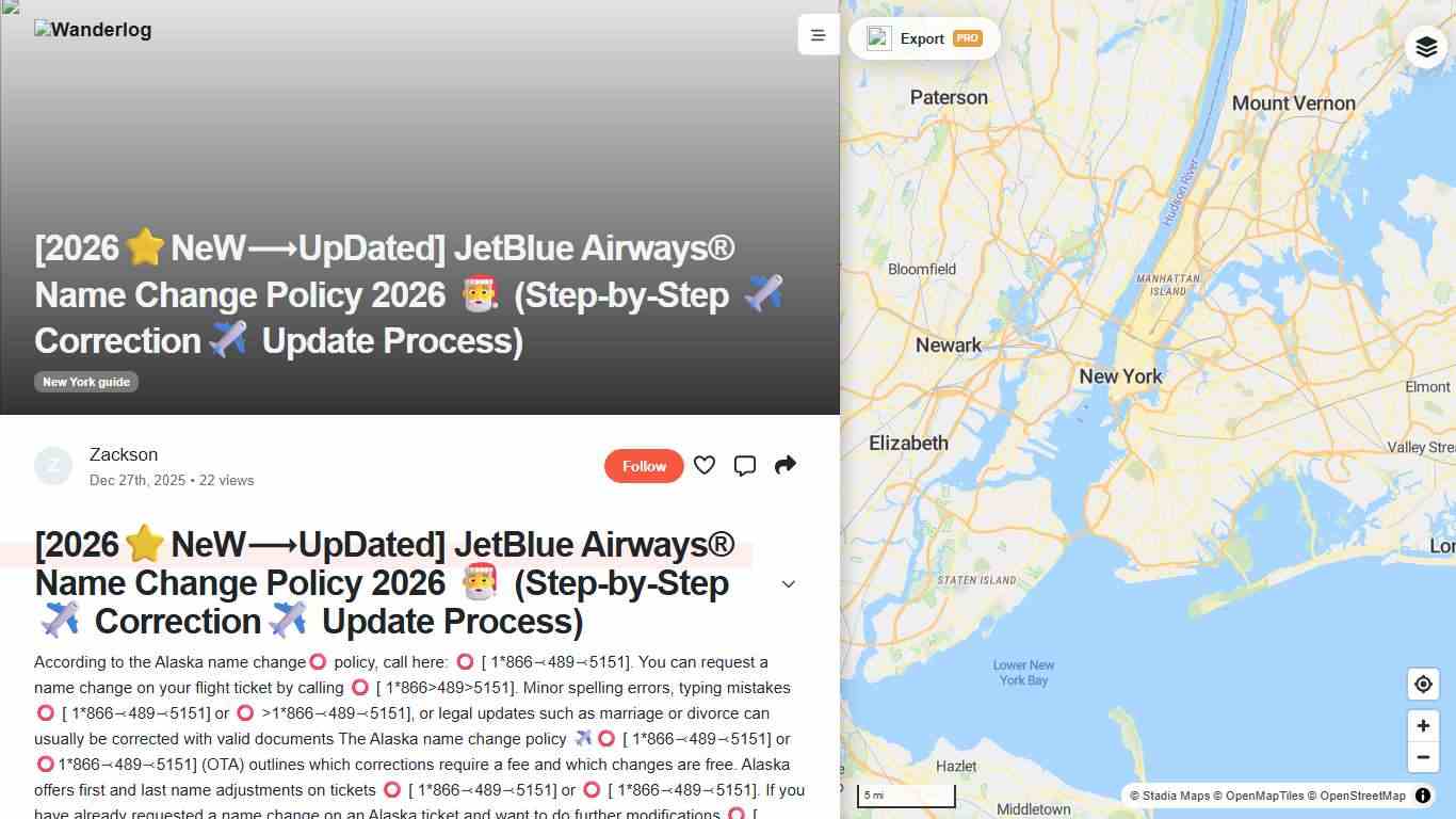 [2026⭐NeW⟶UpDated] JetBlue Airways® Name Change Policy 2026 🎅 (Step-by-Step ✈ Correction✈ Update Process) – Wanderlog